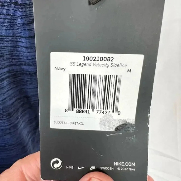 NEW Nike Dri-FIT NFL Dallas Cowboys Velocity Performance Tee Heather Navy Mens M - Picture 4 of 10